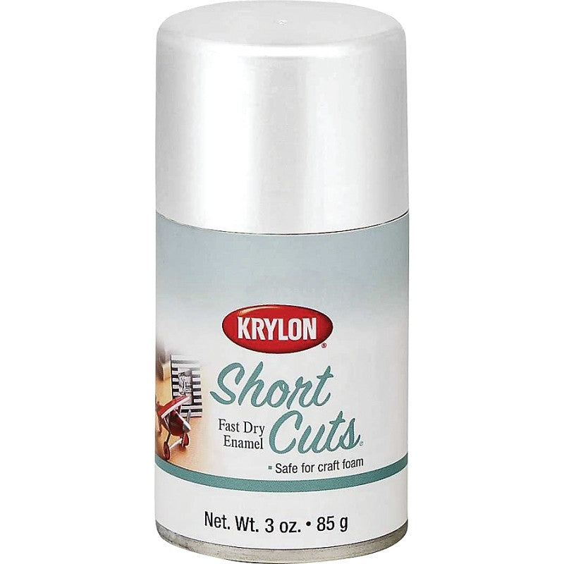 Krylon KSCS053 Craft Spray Paint, High-Gloss, White, Can, 3 oz (Pack of 6)
