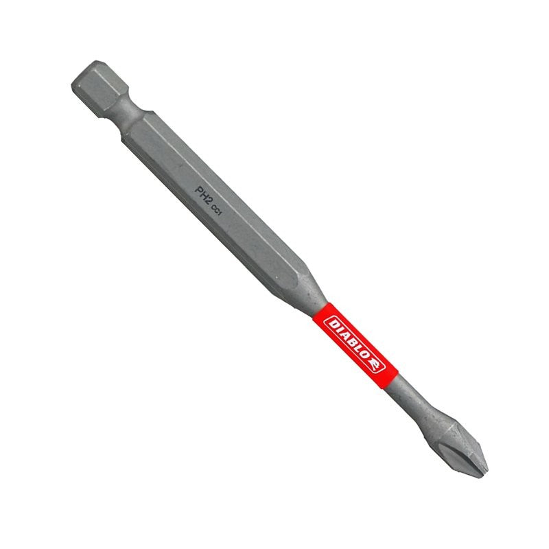 Diablo DPH235P2 Drive Bit, #2 Drive, Phillips Drive, 1/4 in Shank, Hex Shank, 3-1/2 in L