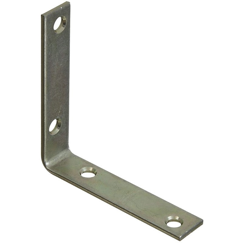 National Hardware 115BC Series N264-200 Corner Brace, 3-1/2 in L, 3/4 in W, Steel, Zinc, 0.12 Thick Material