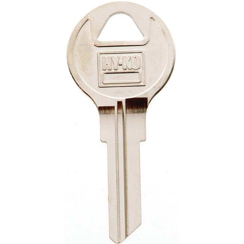 Hy-Ko 11010AP5 Key Blank, Brass, Nickel, For: Chicago Cabinet, House Locks and Padlocks, AP5 Key Number (Pack of 10)