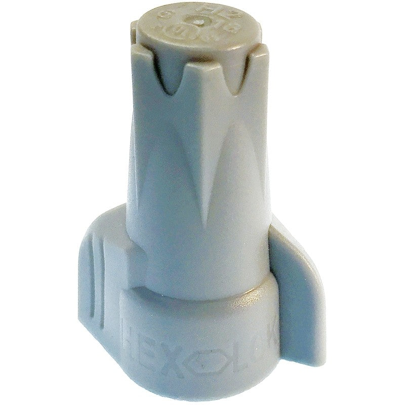 Gardner Bender Hex-Lok 19-2H2 Wire Connector, Gray, 14 to 6 AWG Wire, Copper Contact, Thermoplastic, 3/CD