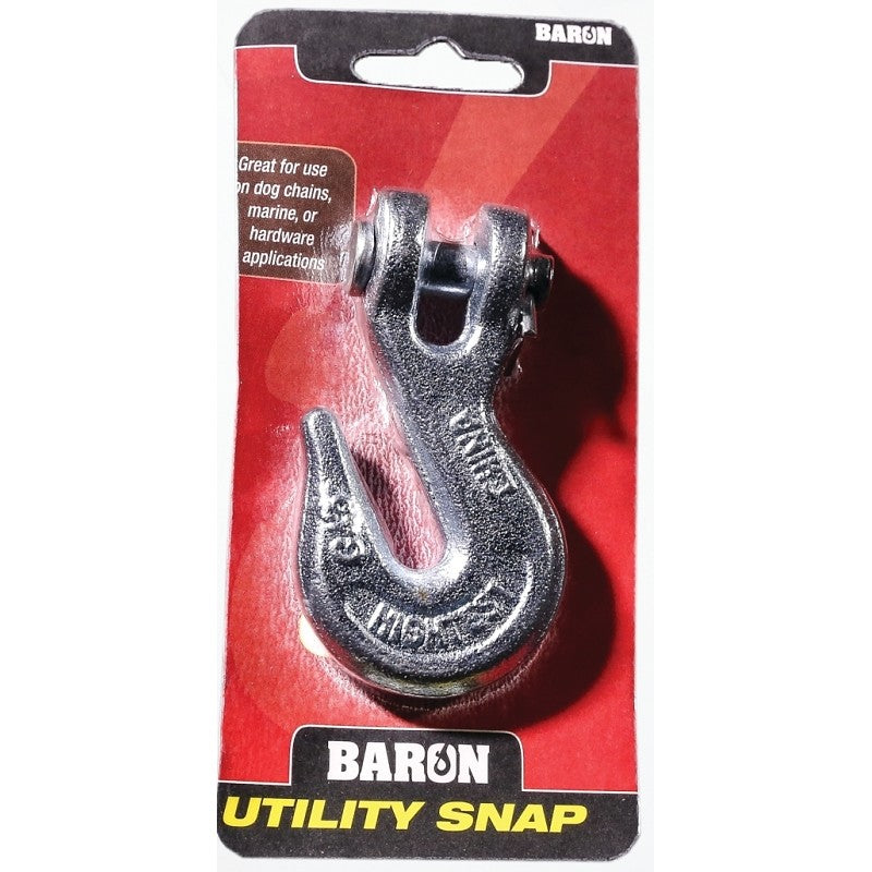 Baron C-330-5/16 Clevis Grab Hook, 3900 lb Working Load, Steel, Electro-Galvanized
