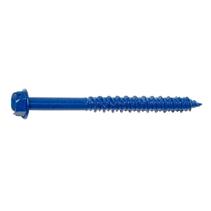 Midwest Fastener 09269 Masonry Screw, 1/4 in Dia, 2-3/4 in L, Steel, 3/16 in Drill, 100/PK