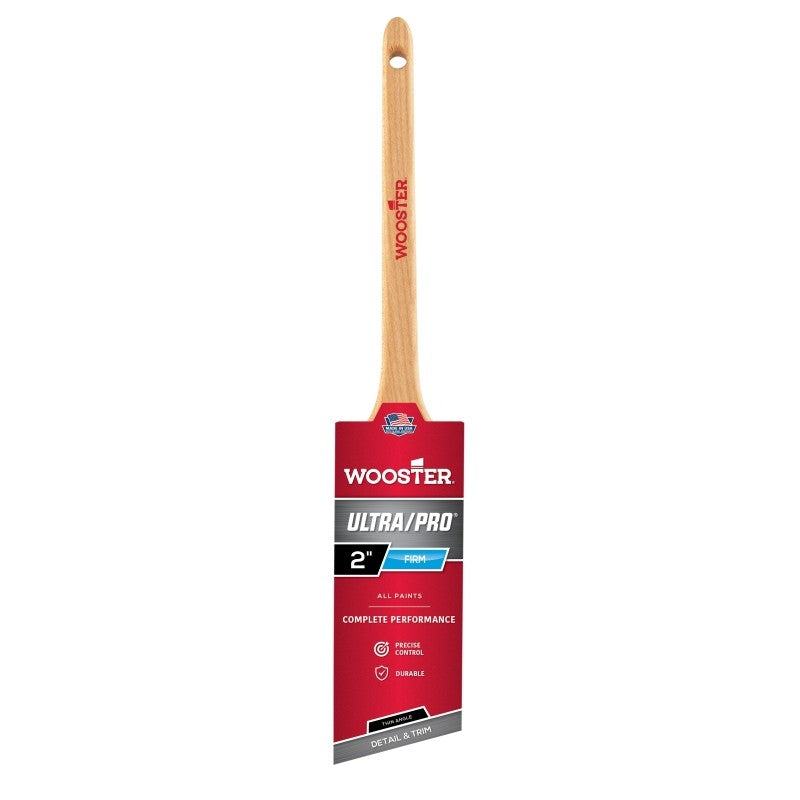 Wooster 4181-2 Paint Brush, 2 in W, 2-7/16 in L Bristle, Nylon/Polyester Bristle, Sash Handle