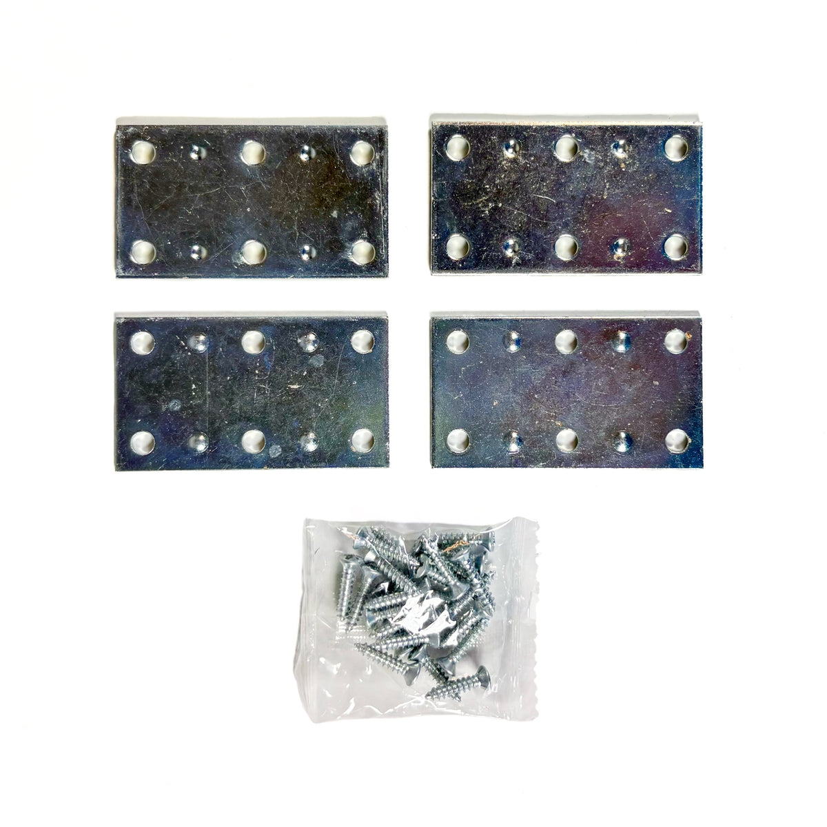 Wide Mending Plate Brace 2-1/2 By 1-3/8 By 0.07 Inch Zinc Plated Steel 4 Pack