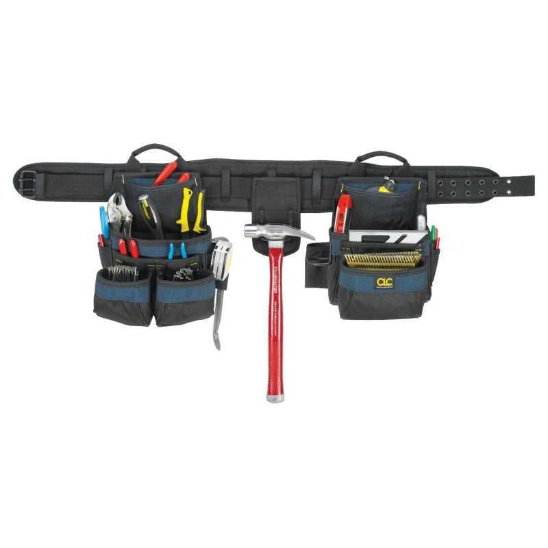 CLC Tool Works Series 2605 Tool Belt, 29 to 46 in Waist, Ballistic Poly Fabric, 20-Pocket