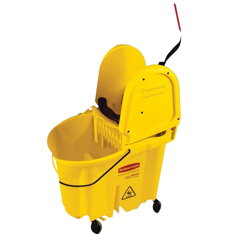 Rubbermaid FG757788YEL Mop Bucket and Wringer Combo, 35 qt Capacity, Rectangular, Polypropylene Bucket/Pail
