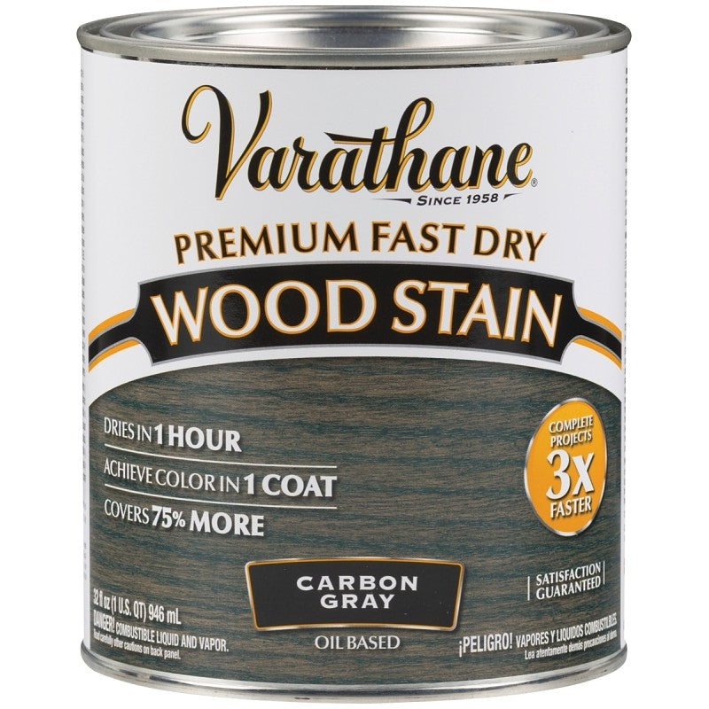 Varathane 304559 Wood Stain, Carbon Gray, Liquid, 1 qt, Can (Pack of 2)