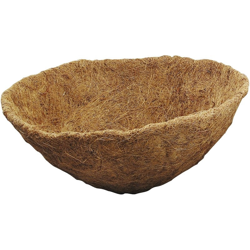 Landscapers Select T51451B-3L Planter Liner, 15 in Dia, 7 in H, Round, Natural Coconut, Brown