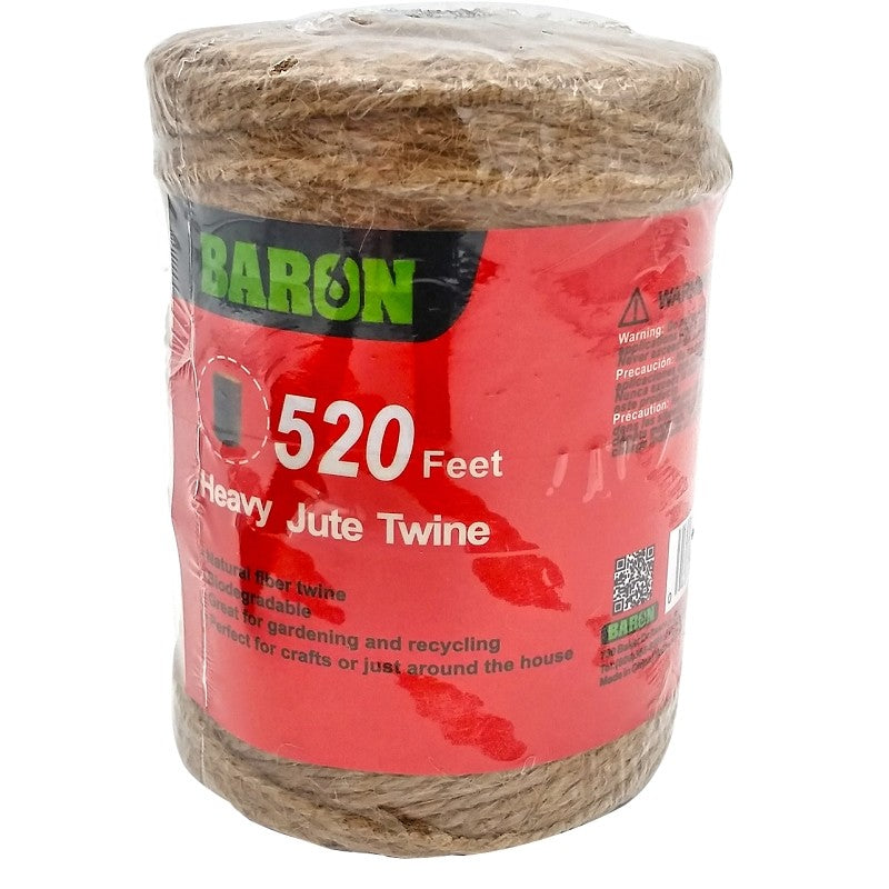 Baron 70308 Twine, 520 ft L, Jute, Green