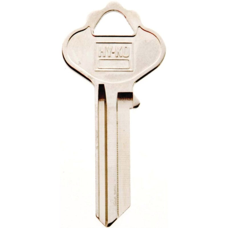 Hy-Ko 11010IN28 Key Blank, Brass, Nickel, For: ILCO Cabinet, House Locks and Padlocks, IN28 Key Number (Pack of 10)