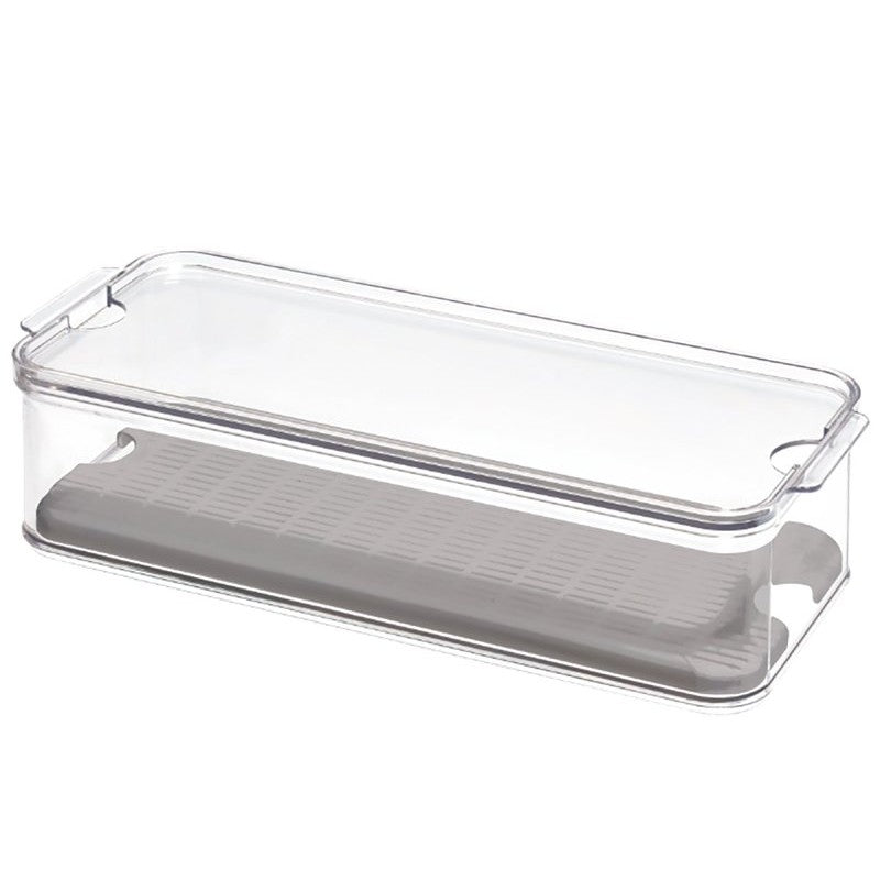 iDESIGN Crisp Produce 71343 Fridge Bin, 15.72 in L, 6.32 in W, 3.76 in H, Plastic, Clear (Pack of 6)