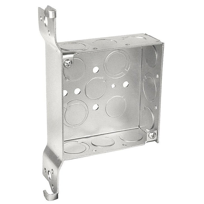 Southwire 52151-SWB-UPC Junction Box, 14-Knockout, 1/2, 3/4 in Knockout, Steel, Silver, Galvanized, Stud
