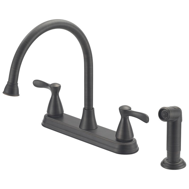 Boston Harbor F8210001RW Kitchen Faucet, 1.8 gpm, 4-Faucet Hole, Metal/Plastic, Venetian Bronze, Deck Mounting