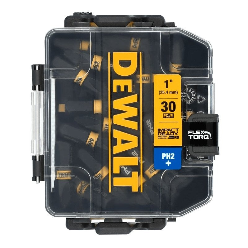DEWALT IMPACT READY Series DWA1PH2IR30 Screwdriver Bit Set with Toughcase+ System, 30-Piece, Steel