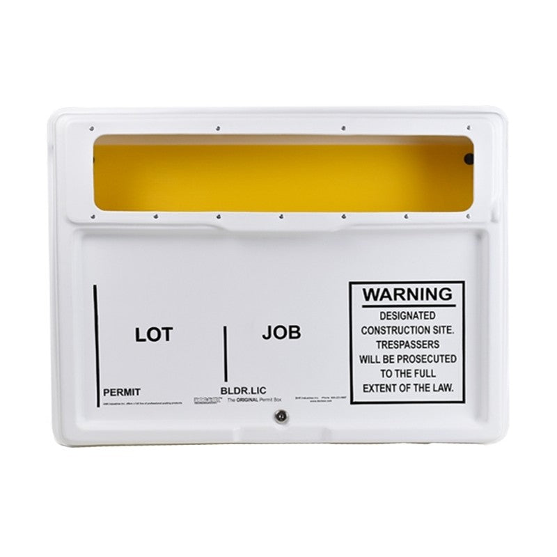 The DOC-BOX 10101 Permit Posting Box, 21 in W, 4 in H