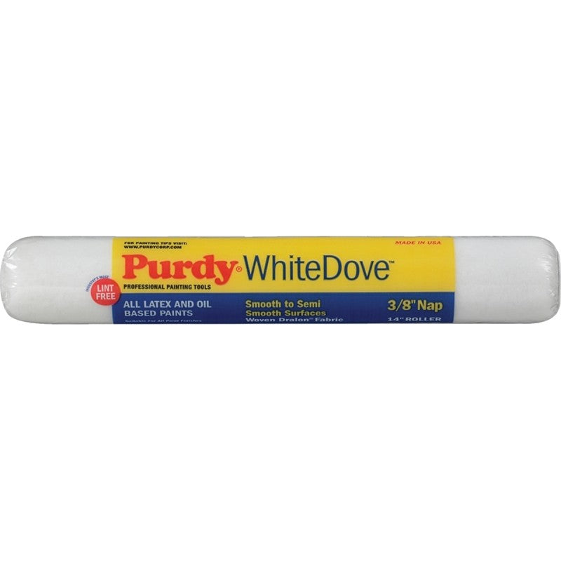 Purdy White Dove 670142 Paint Roller Cover, 3/8 in Thick Nap, 14 in L, Woven Dralon Fabric Cover