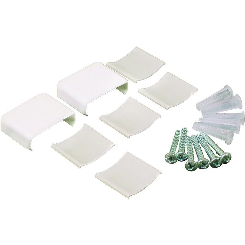 Wiremold NMW910 Raceway Accessory Pack, Metallic, Plastic, White, For: NM1 Wire Channels