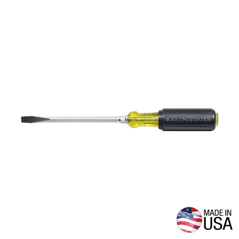 Klein Tools 602-4 Screwdriver, 1/4 in Drive, Keystone Drive, 8-11/32 in OAL, 4 in L Shank, Acetate Handle