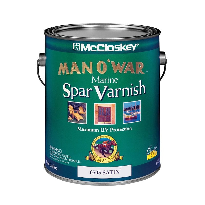 McCloskey Man O'War 80-6505 Series 080.0006505.007 Marine Spar Varnish, Satin, 1 gal (Pack of 2)