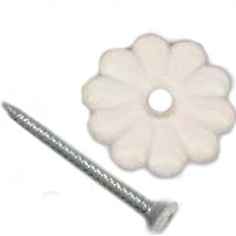 US Hardware D-138C Rosette Button, 1-1/8 in, Plastic, 6/CD
