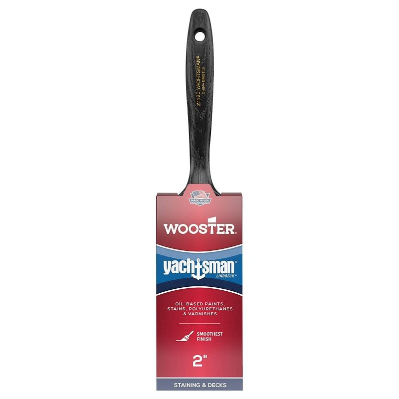 Wooster Z1120-2 Paint Brush, 2 in W, 2-7/16 in L Bristle, China Bristle, Varnish Handle
