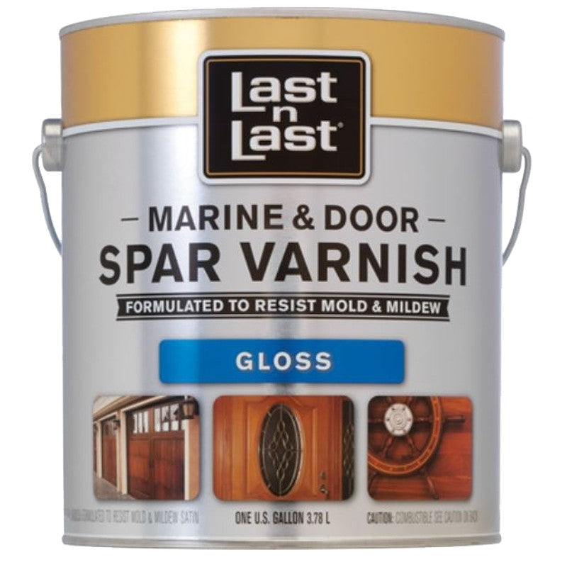 Last n Last 50704 Marine and Door Spar Varnish, High-Gloss, Amber, Liquid, 1 qt, Can (Pack of 6)