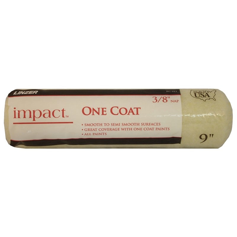 Linzer WCRC 103 Roller Cover, 3/8 in Thick Nap, Polyester Cover, 9 in L