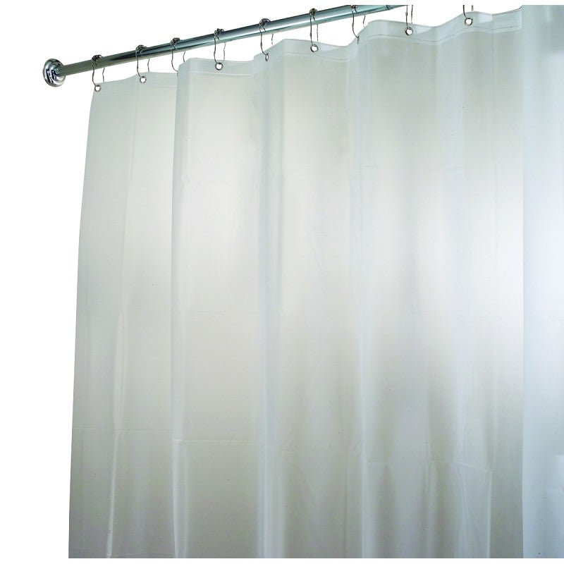 iDESIGN 14752 Shower Curtain/Liner, 72 in L, 72 in W, EVA Foam, White