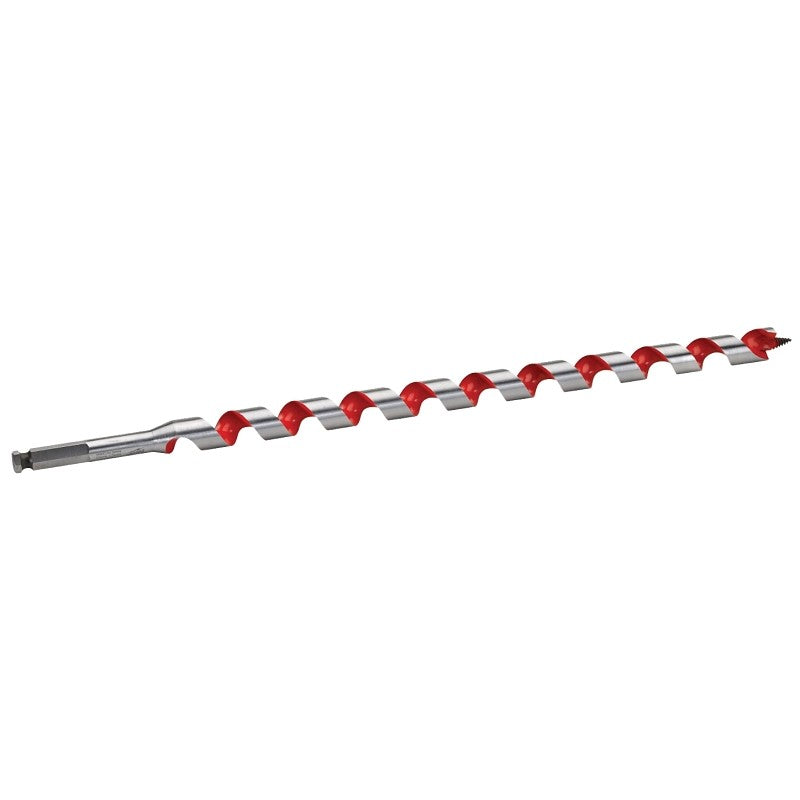 Milwaukee 48-13-5870 Ship Auger Bit, 7/8 in Dia, 18 in OAL, Spiral Flute, 7/16 in Dia Shank, Hex Shank