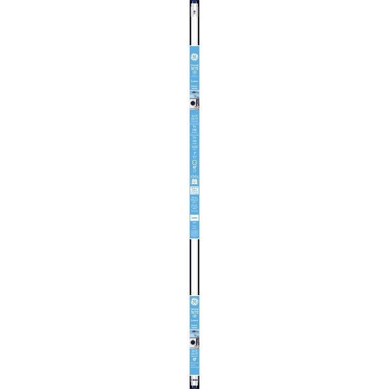 GE 37207 LED Bulb, Linear, T8 Lamp, 40 W Equivalent, Medium Bi-Pin Lamp Base, Dimmable, Daylight Light (Pack of 6)
