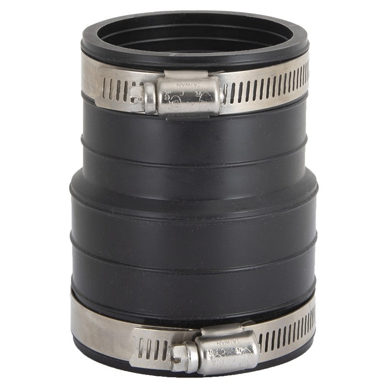 ProSource KJ-014 Coupling, 2 in, Socket to Pipe, PVC, Black