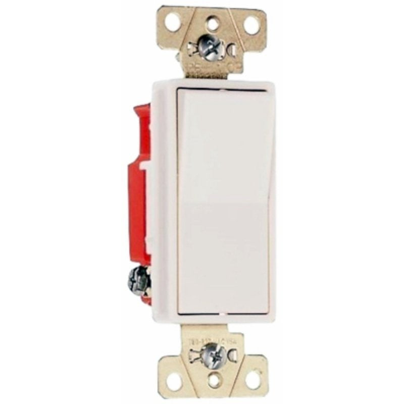Legrand 2623LACC6 Decorator Switch, 20 A, 120/277 VAC, Back Wire, Side Wire Terminal, Light Almond