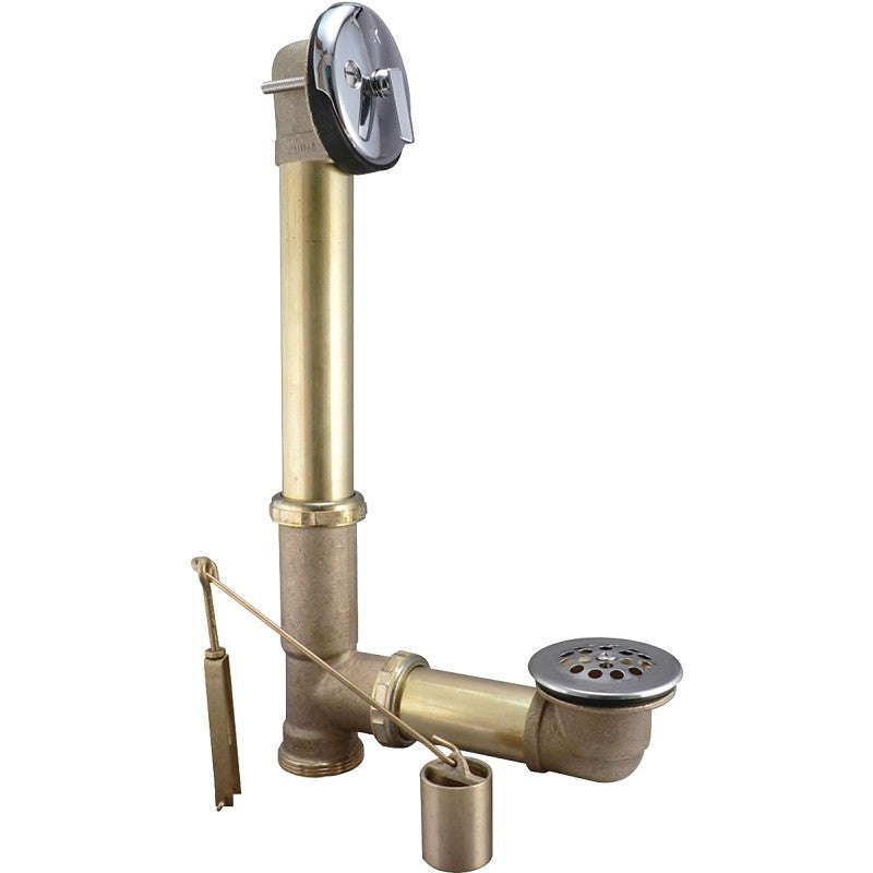 Keeney 606RB Bath Drain Assembly, Brass, Chrome, For: Built in Tubs