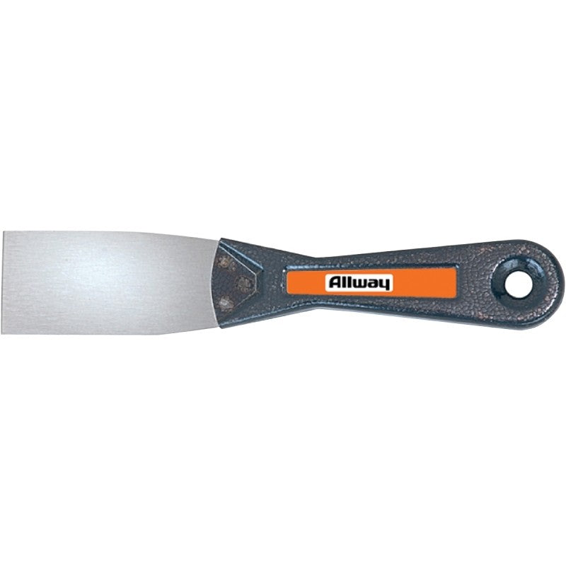 ALLWAY T15S Putty Knife, 1-1/2 in W Blade, Steel Blade, Steel Handle