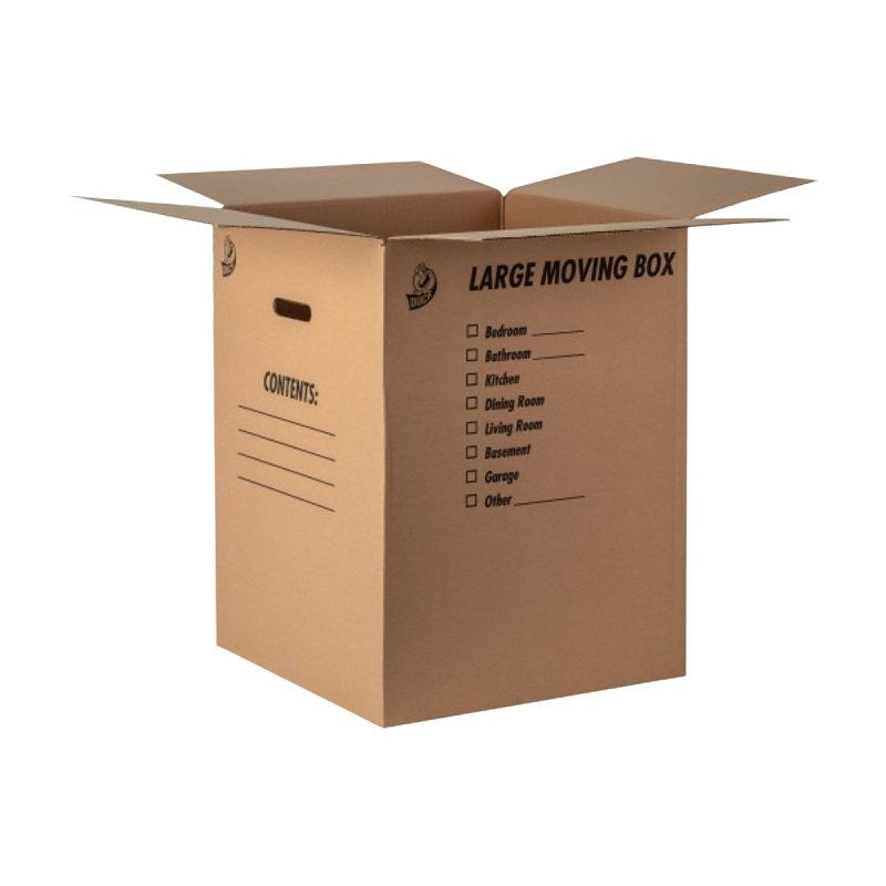 Duck 1139734 Kraft Box, 18 in L, 18 in W, 32 lb Capacity, Cardboard, Brown