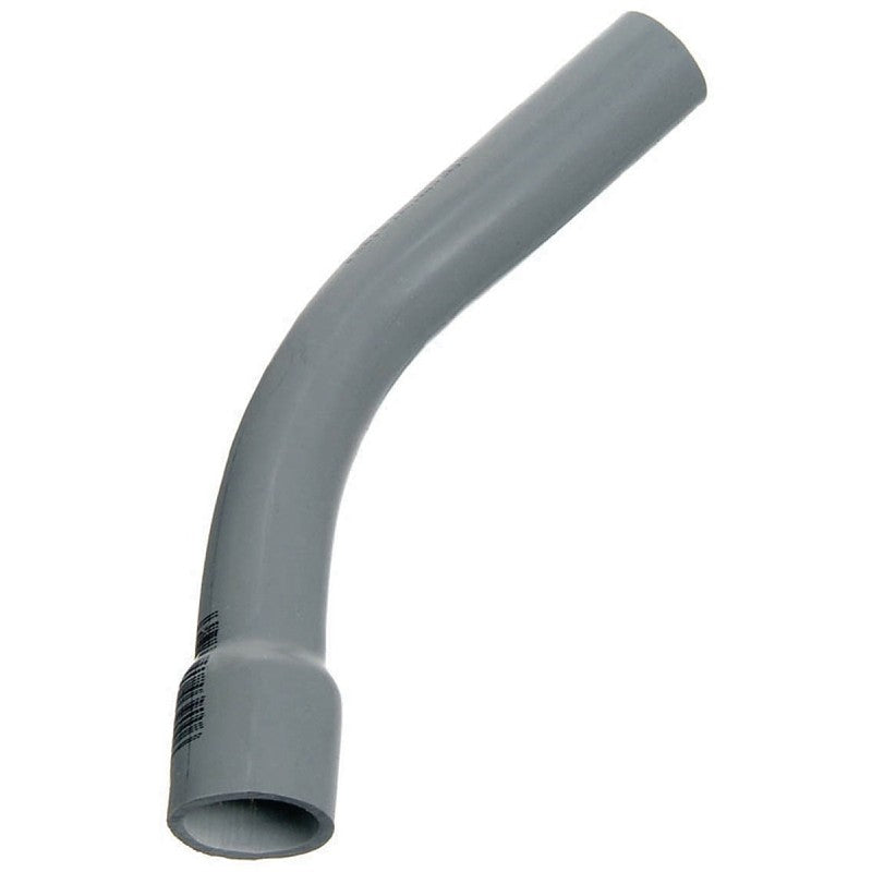 Carlon UA7ADB-CTN Elbow, 45 deg Angle, 1/2 in Bell End, PVC, Gray, 1/PK
