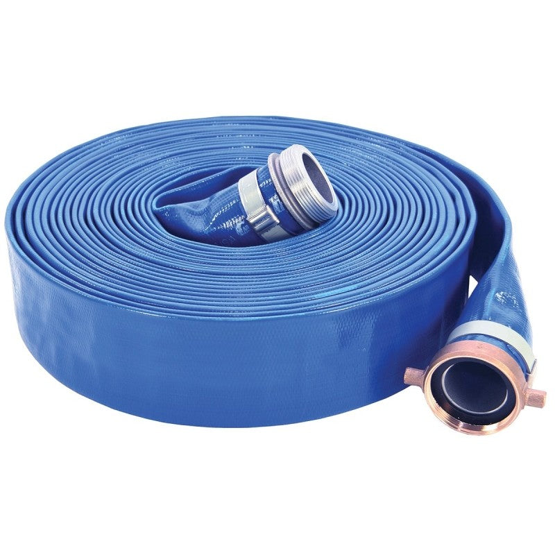 Abbott Rubber 1148-2000-50NPSH Discharge Hose, 2 in ID, 50 ft L, Male x Female, PVC, Blue