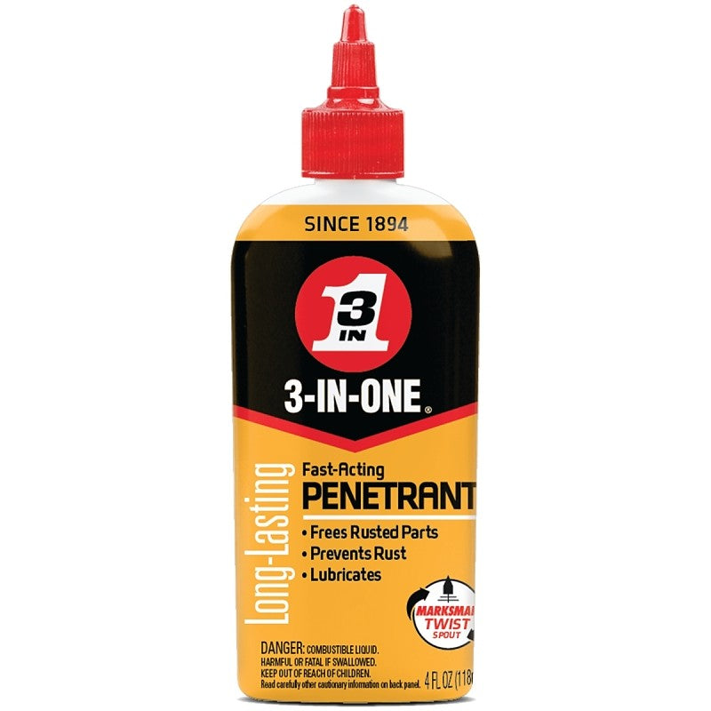 3-In-One 120015 Drip Oil, Professional, Solvent Base, Light Brown, 4 oz Bottle, Liquid