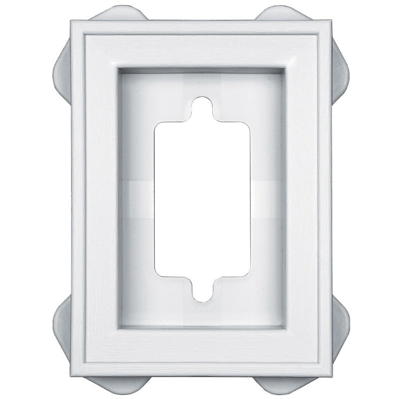 Builders Edge 130030002001 Mounting Block, 6-5/16 in L, 4-1/2 in W, White