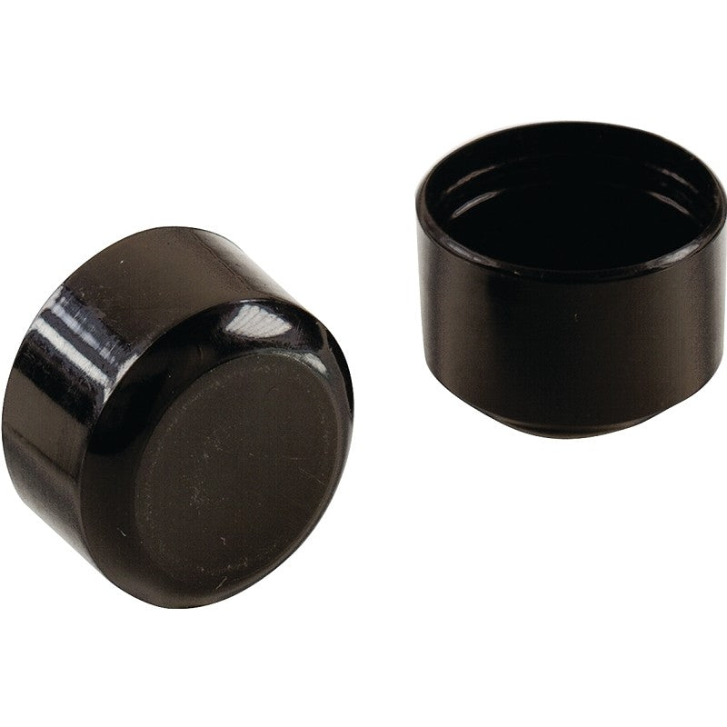 Shepherd Hardware 9113 Furniture Leg Tip, Round, Plastic, Black, 3/4 in Dia (Pack of 6)