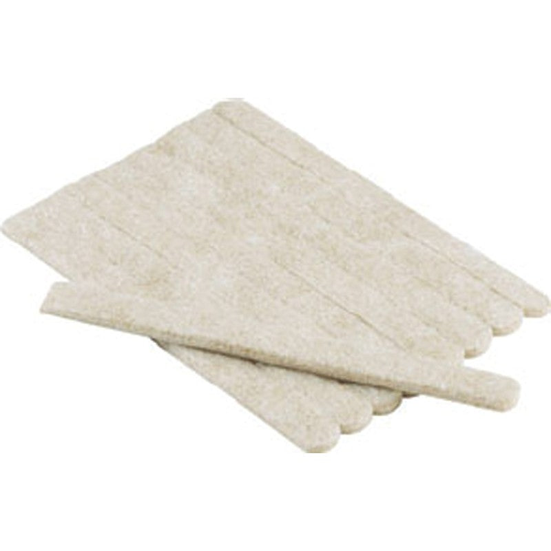 Shepherd Hardware 9954 Protective Strip, Felt Cloth, Beige, 6 in L, 1/2 in W, Rectangular