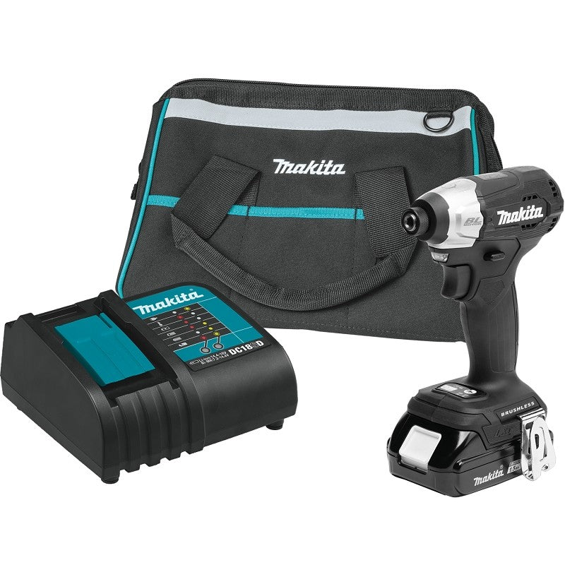 Makita LXT Series XDT18SY1B Sub-Compact Impact Driver Kit, Battery Included, 18 V, 1.5 Ah, 1/4 in Drive, Hex Drive