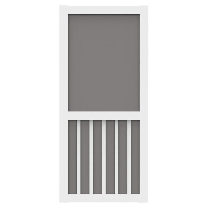 Screen Tight 5BAR32HD Series Screen Door, 32 in W Opening, 80 in H Opening, Solid Vinyl Frame, White