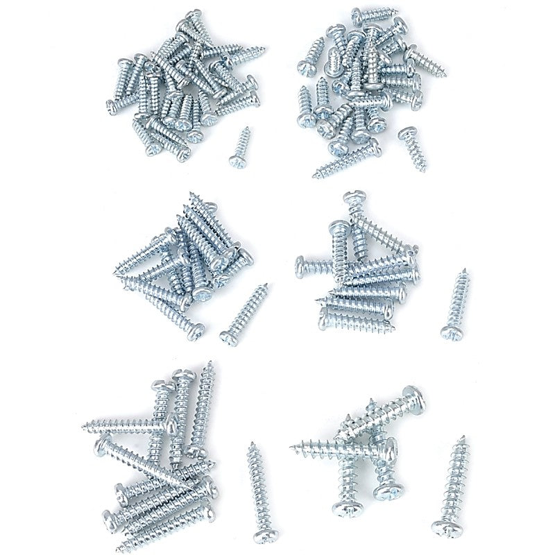 ProSource JL82102 Screw Set, Sheet Metal, Zinc Plated, 95-Piece