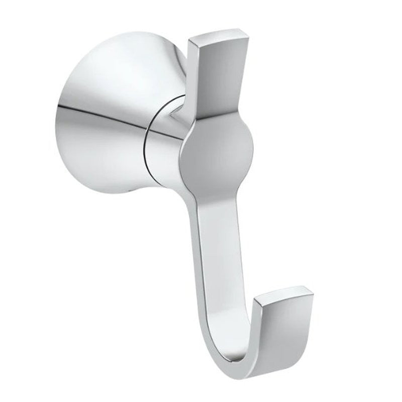 Moen Mikah Series Y0703CH Robe Hook, Zinc, Chrome, Wall