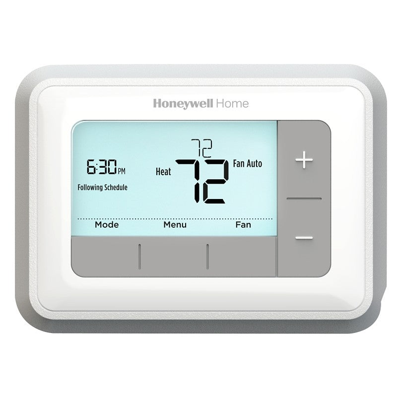 Honeywell RTH7560E1001/E Programmable Thermostat, For: Heating, Cooling and Heat Pump System, Backlit Display, White