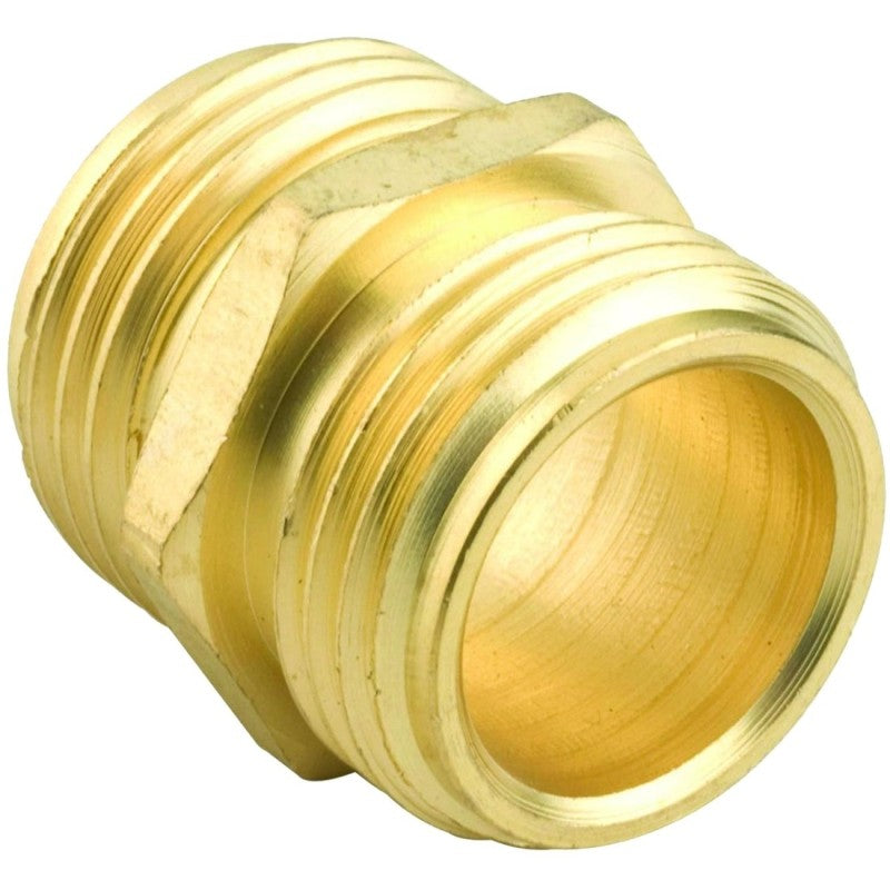 Gilmour 877014-1001 Hose Adapter, 3/4 x 3/4 in, MNH x MNH, Brass, For: Garden Hose