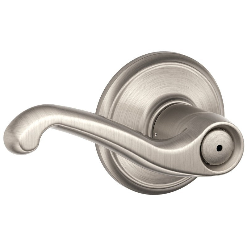 Schlage F Series F40VFLA619 Privacy Lever, Mechanical Lock, Satin Nickel, 2.25 in L x 5.38 in W x 2.75 in H Dimensions