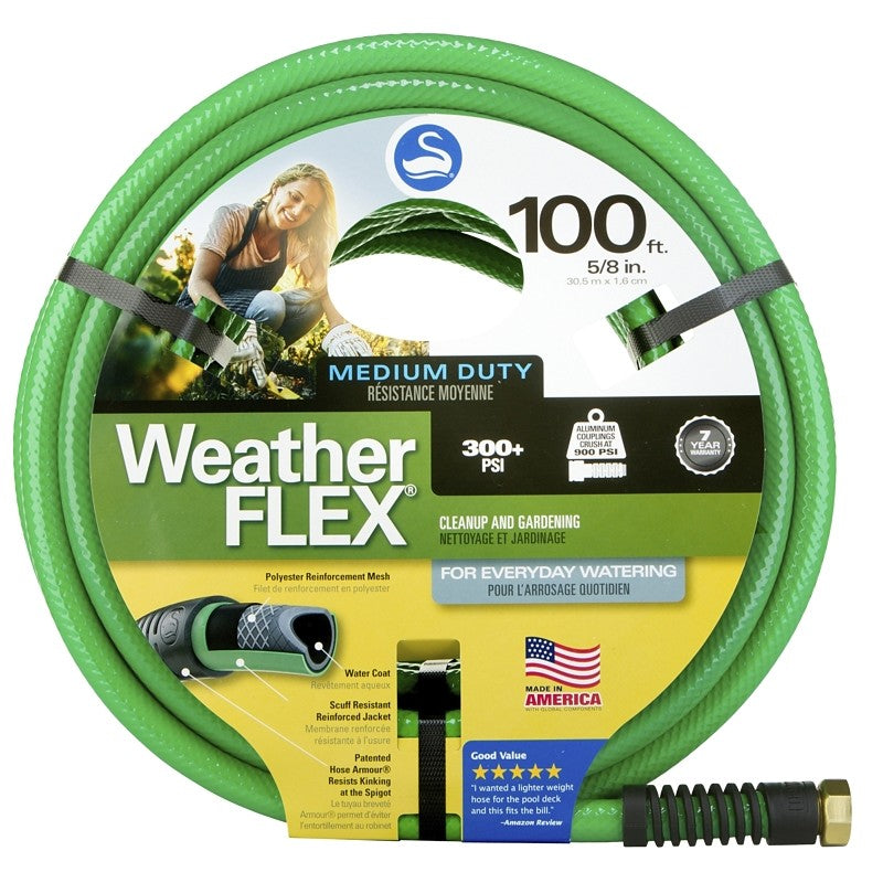 Swan SNWF58100 Garden Hose, 100 ft L, Vinyl, Green